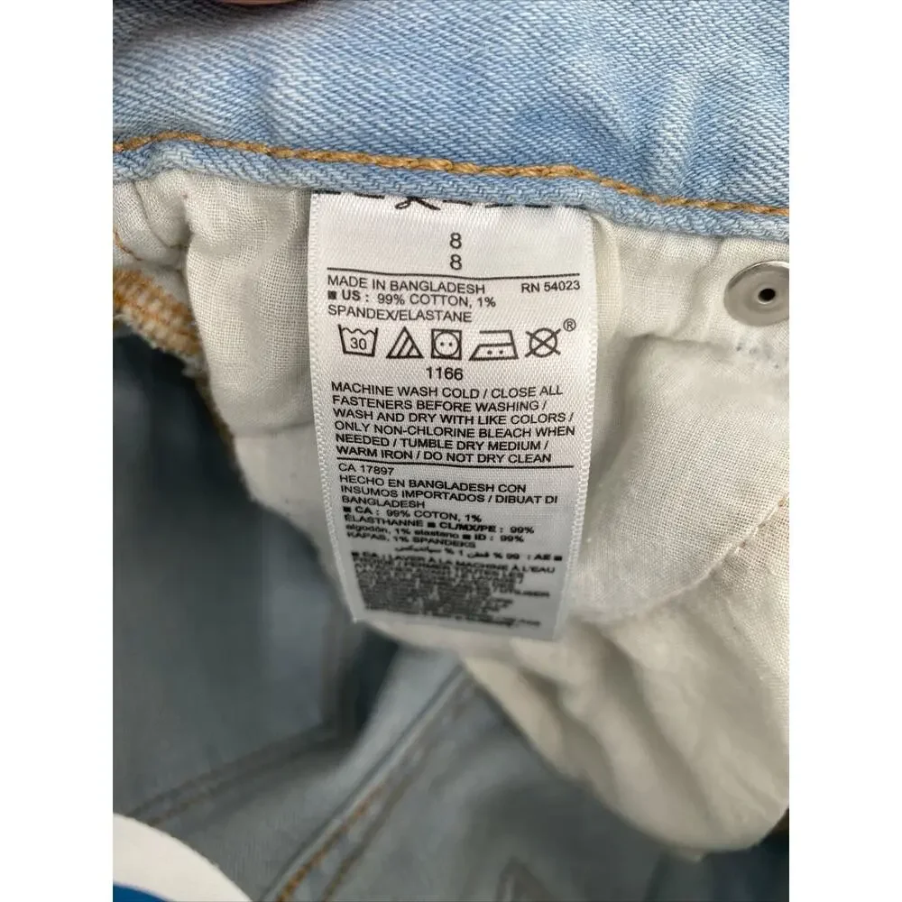 Old Navy Girls Stretch 5-Pockets Button Fly Skinny Denim Jeans Blue Size 8
